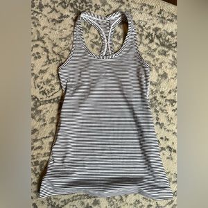 Lululemon Black/White Striped Tank - Size 4